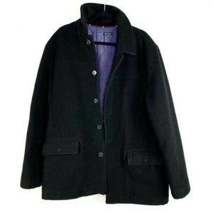 J. Crew Mens Wool Button Quilted University Coat L
